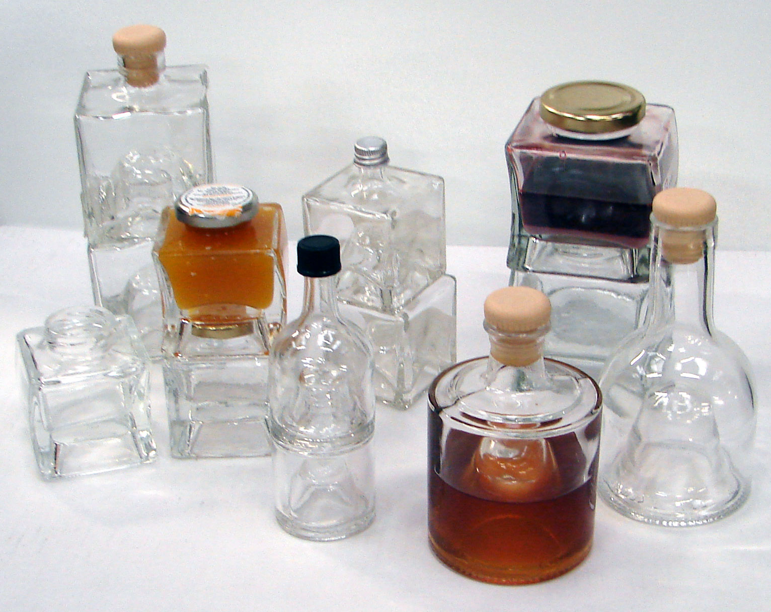 Clear glass Bottles